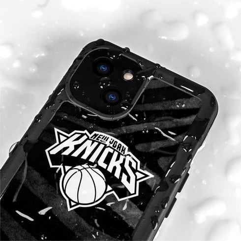 NBA New York Knicks Black Animal Print iPhone 13 Mini Waterproof Case