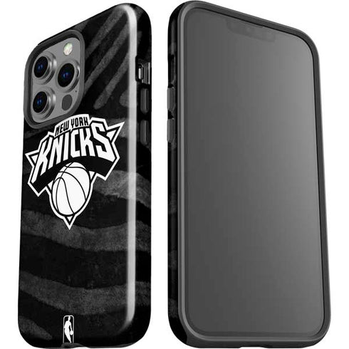 NBA New York Knicks Black Animal Print iPhone 13 Pro Impact Case