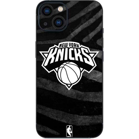 NBA New York Knicks Black Animal Print iPhone 13 Skin