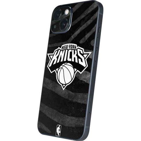 NBA New York Knicks Black Animal Print iPhone 14 Plus Skin