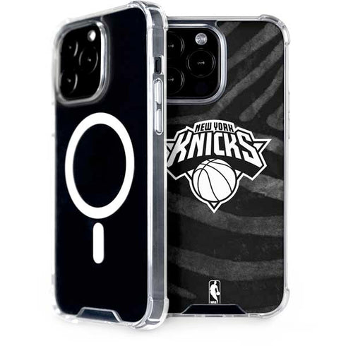 NBA New York Knicks Black Animal Print iPhone 14 Pro Max MagSafe Case
