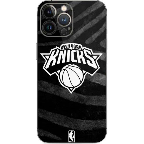 NBA New York Knicks Black Animal Print iPhone 14 Pro Max Skin