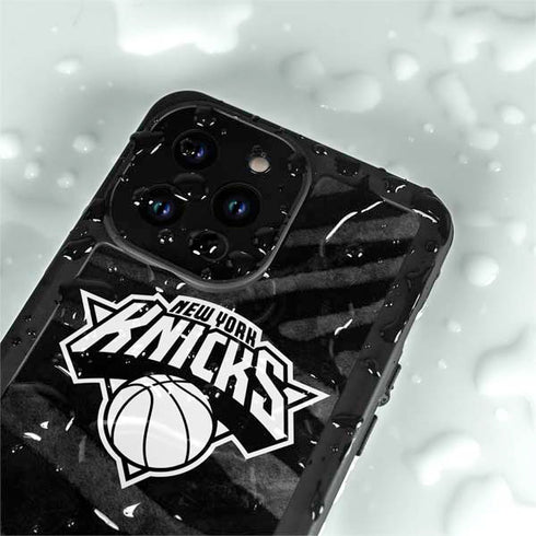 NBA New York Knicks Black Animal Print iPhone 14 Pro Max Waterproof Case