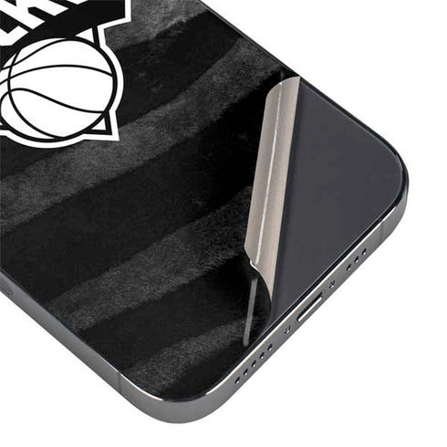 NBA New York Knicks Black Animal Print iPhone 15 Pro Skin