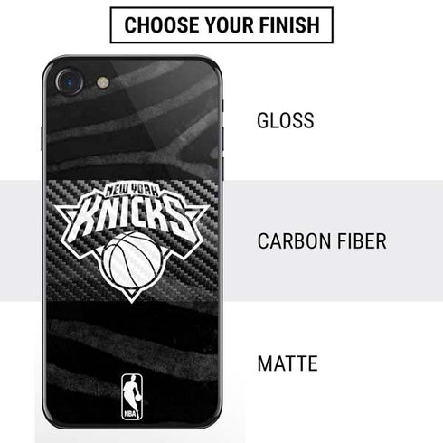 NBA New York Knicks Black Animal Print iPhone SE (2nd & 3rd Gen) Skin