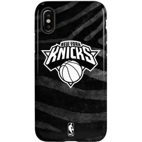 NBA New York Knicks Black Animal Print iPhone X Pro Case