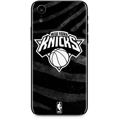 NBA New York Knicks Black Animal Print iPhone XR Skin