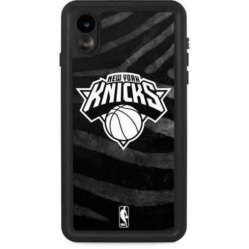 NBA New York Knicks Black Animal Print iPhone XR Waterproof Case