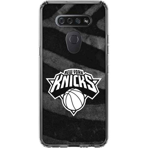 NBA New York Knicks Black Animal Print LG K51/Q51 Clear Case