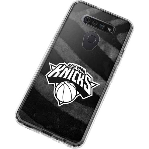 NBA New York Knicks Black Animal Print LG K51/Q51 Clear Case