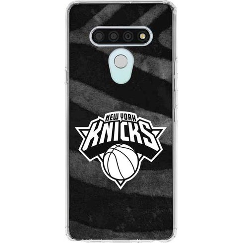 NBA New York Knicks Black Animal Print LG Stylo 6 Clear Case