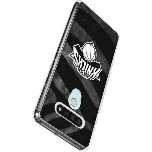 NBA New York Knicks Black Animal Print LG Stylo 6 Clear Case