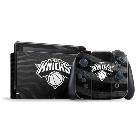 NBA New York Knicks Black Animal Print Nintendo Switch Bundle Skin