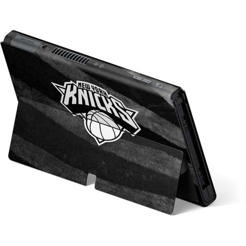 NBA New York Knicks Black Animal Print Nintendo Switch OLED (2021) Skin