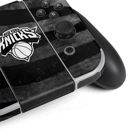 NBA New York Knicks Black Animal Print Nintendo Switch OLED (2021) Skin