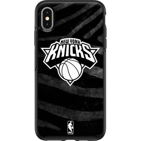NBA New York Knicks Black Animal Print Otterbox Symmetry iPhone Skin