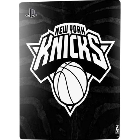 NBA New York Knicks Black Animal Print PS5 Console Skin