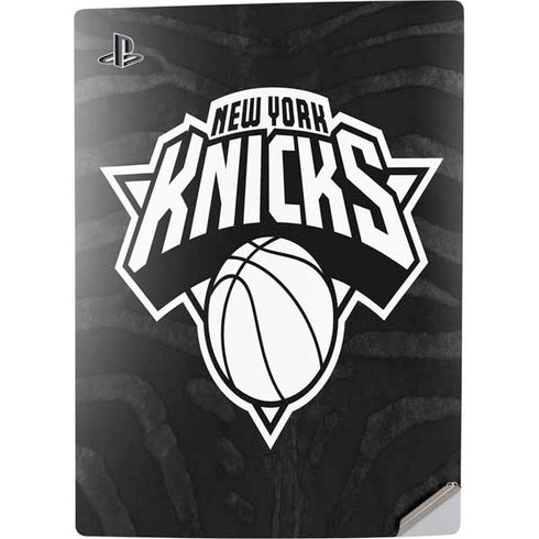 NBA New York Knicks Black Animal Print PS5 Digital Edition Console Skin