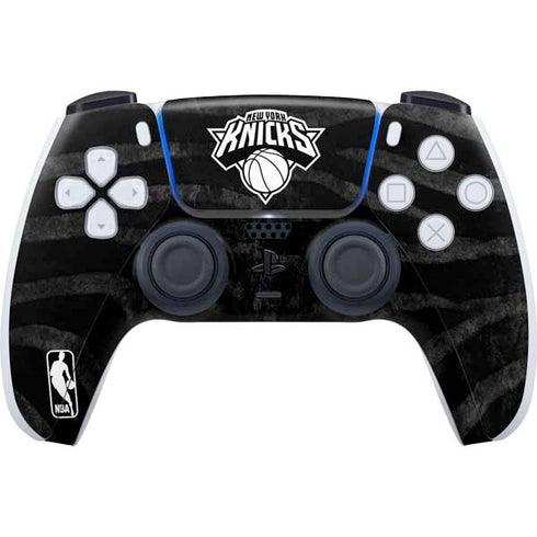 NBA New York Knicks Black Animal Print PS5 Controller Skin
