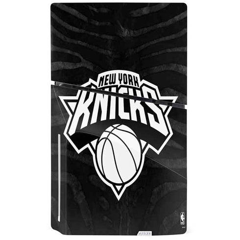 NBA New York Knicks Black Animal Print PS5 Slim Disk Console Skin