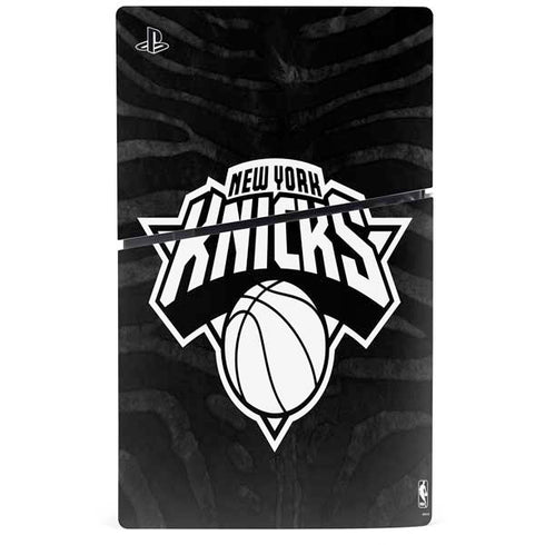 NBA New York Knicks Black Animal Print PS5 Slim Digital Edition Bundle Skin