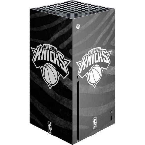 NBA New York Knicks Black Animal Print Xbox Series X Console Skin