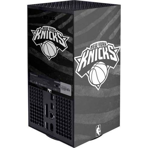 NBA New York Knicks Black Animal Print Xbox Series X Console Skin