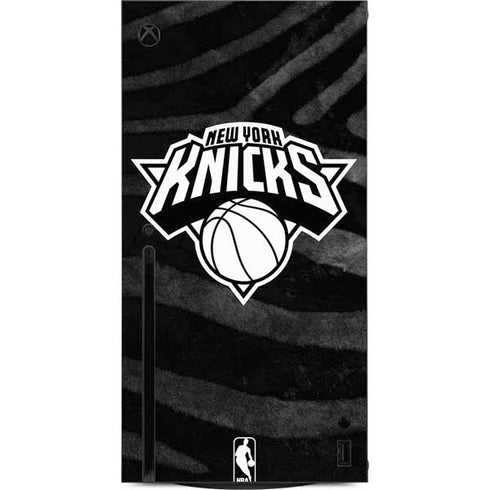 NBA New York Knicks Black Animal Print Xbox Series X Console Skin