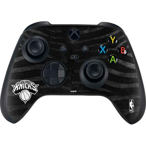 NBA New York Knicks Black Animal Print Xbox Series X Controller Skin
