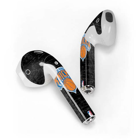 NBA New York Knicks Black Secondary Logo Apple AirPods Skin