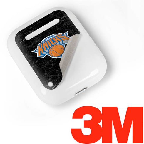 NBA New York Knicks Black Secondary Logo Apple AirPods Skin