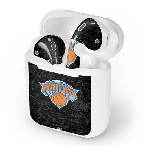 NBA New York Knicks Black Secondary Logo Apple AirPods Skin