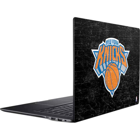 NBA New York Knicks Black Secondary Logo Ativ Book 9 (15.6in 2014) Skin