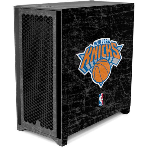 NBA New York Knicks Black Secondary Logo Corsair 4000D Tempered Glass Mid-Tower ATX Case Skin