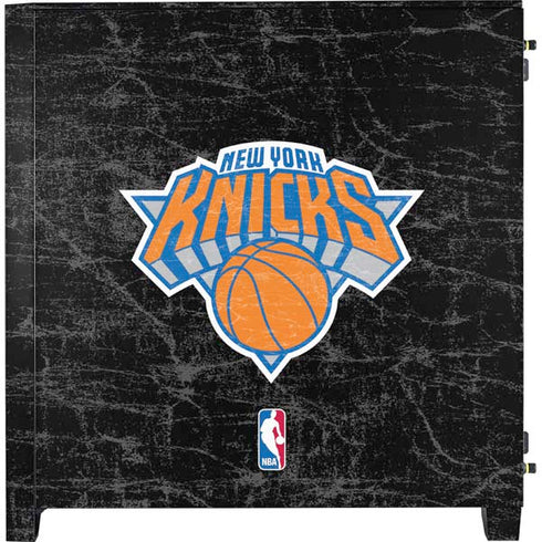 NBA New York Knicks Black Secondary Logo Corsair 4000D Tempered Glass Mid-Tower ATX Case Skin