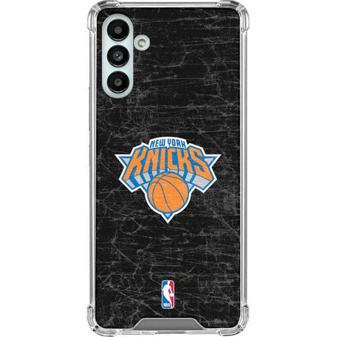 NBA New York Knicks Black Secondary Logo Galaxy A13 5G Clear Case