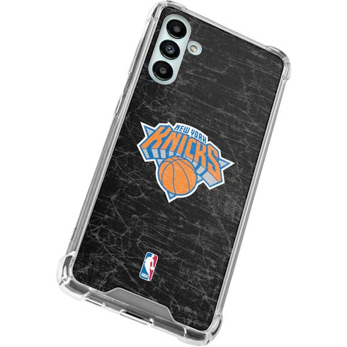 NBA New York Knicks Black Secondary Logo Galaxy A13 5G Clear Case