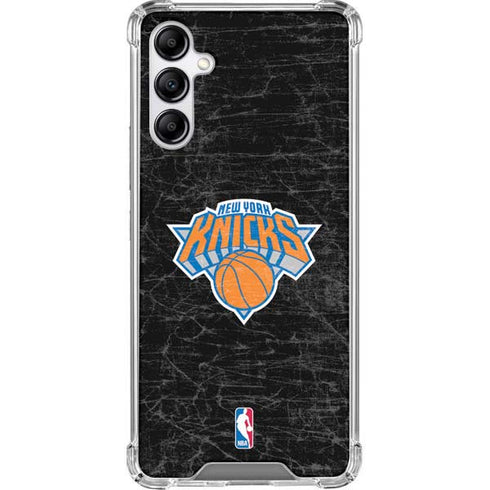 NBA New York Knicks Black Secondary Logo Galaxy A14 5G Clear Case