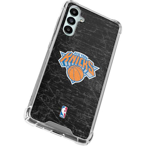NBA New York Knicks Black Secondary Logo Galaxy A15 5G Clear Case