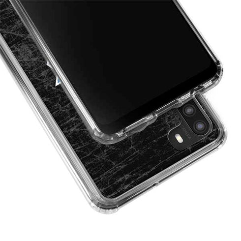 NBA New York Knicks Black Secondary Logo Galaxy A21 Clear Case
