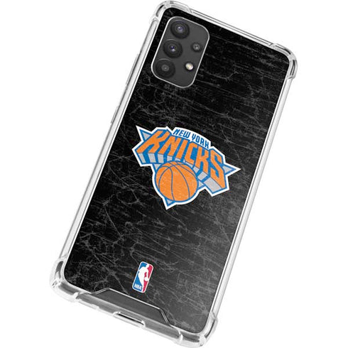 NBA New York Knicks Black Secondary Logo Galaxy A32 5G Clear Case