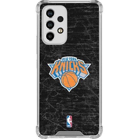 NBA New York Knicks Black Secondary Logo Galaxy A53 5G Clear Case