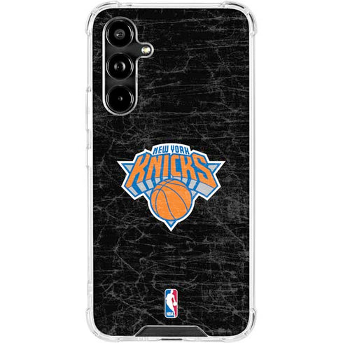 NBA New York Knicks Black Secondary Logo Galaxy A54 5G Clear Case