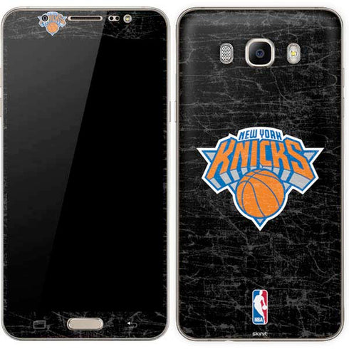 NBA New York Knicks Black Secondary Logo Galaxy J7 Skin