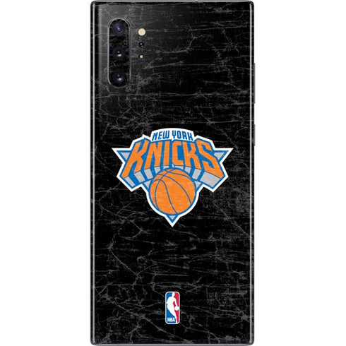 NBA New York Knicks Black Secondary Logo Galaxy Note 10 Plus Skin
