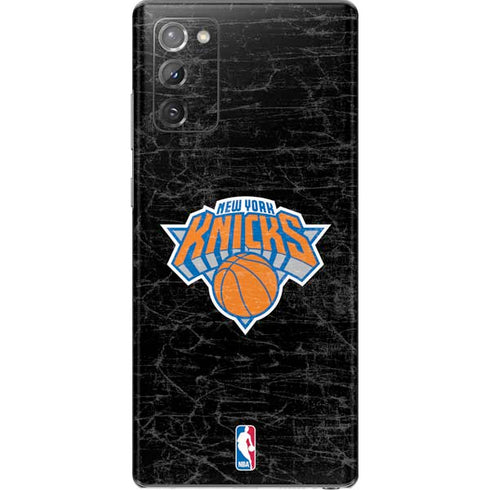 NBA New York Knicks Black Secondary Logo Galaxy Note20 5G Skin