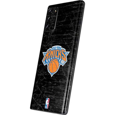 NBA New York Knicks Black Secondary Logo Galaxy Note20 5G Skin