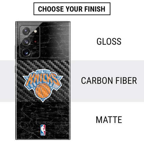 NBA New York Knicks Black Secondary Logo Galaxy Note20 Ultra 5G Skin