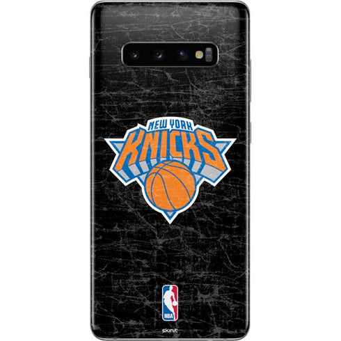 NBA New York Knicks Black Secondary Logo Galaxy S10 Plus Skin