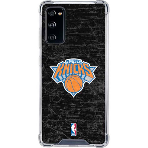 NBA New York Knicks Black Secondary Logo Galaxy S20 FE Clear Case